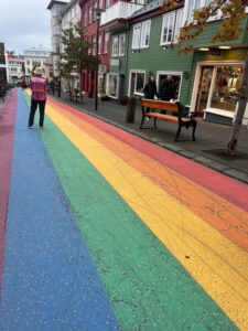 Rainbow street in Reykjavik